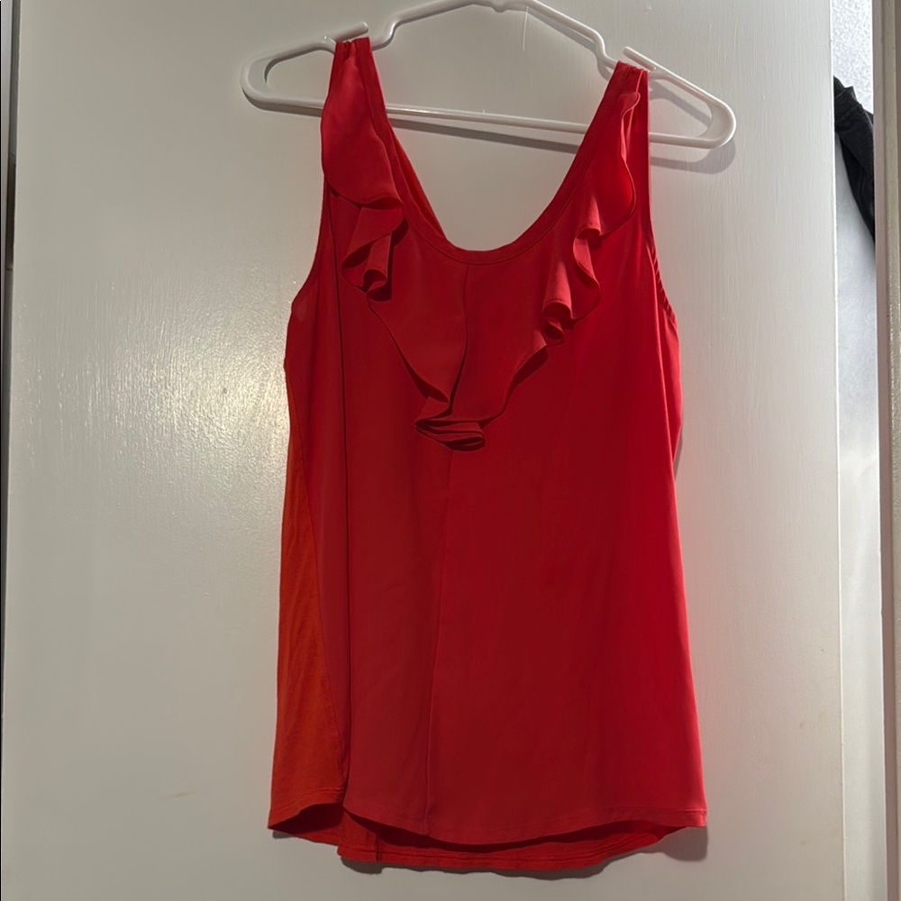 Express Ruffled Sleeveless Top